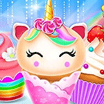 Unicorn Mermaid Cupcake Cooking Design